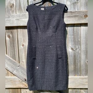 Anne Klein Black Sleeveless Dress light sequins
